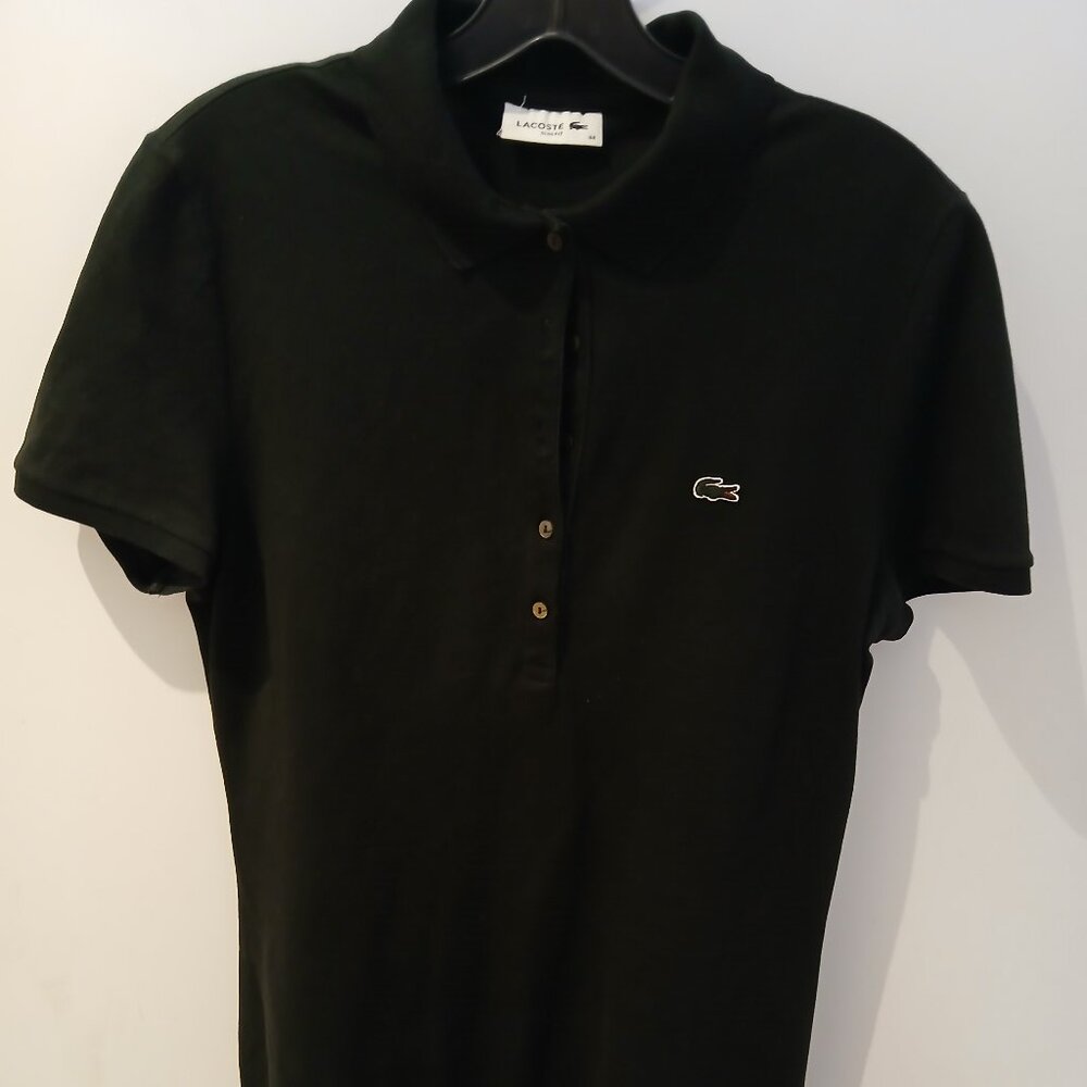 Lacoste Polo Dress Black Alligator